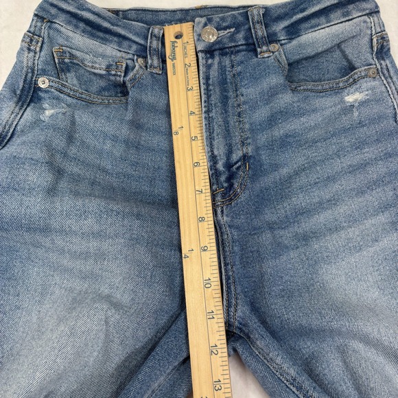 American Eagle Mom Jeans Womens 2 High Rise Distressed Straight Leg - Picture 8 of 11